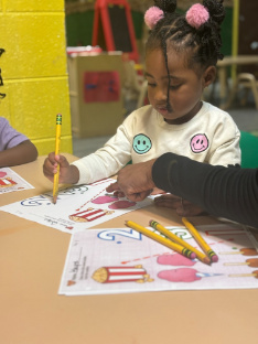 Reading time at God Chosen Development Center