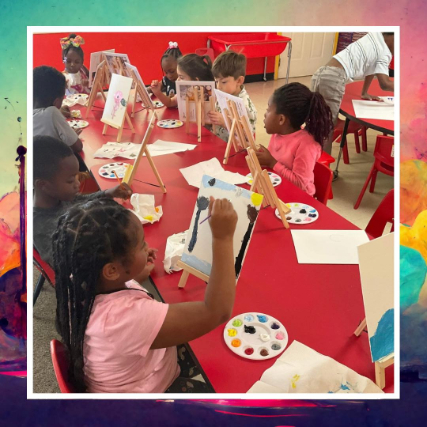 Children engaged in learning activities at God Chosen Development Center
